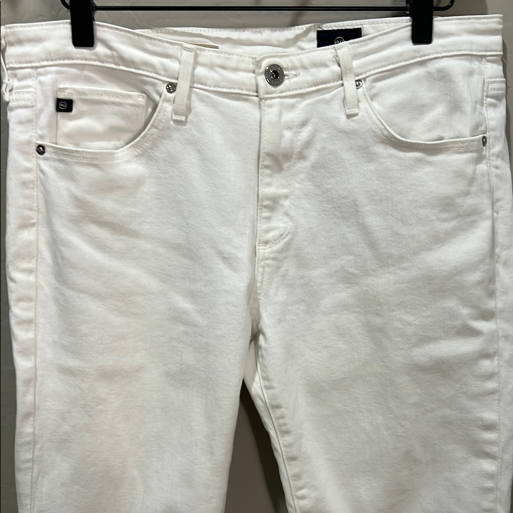 AG Adriano Goldschmidt Vintage White Jeans Prima Mid-Rise Cigarette Slim Skinny - Picture 2 of 15